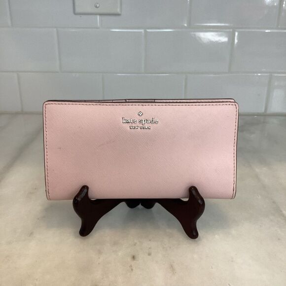 Kate Spade Cross Grain Leather Wallet Sleek Minimalist Design - Picture 1 of 16